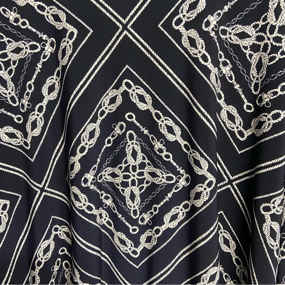 Joseph Ribkoff Bandeau Tunic Asymmetrical Top Size 14 Navy White Nautical Flowy - Picture 8 of 11